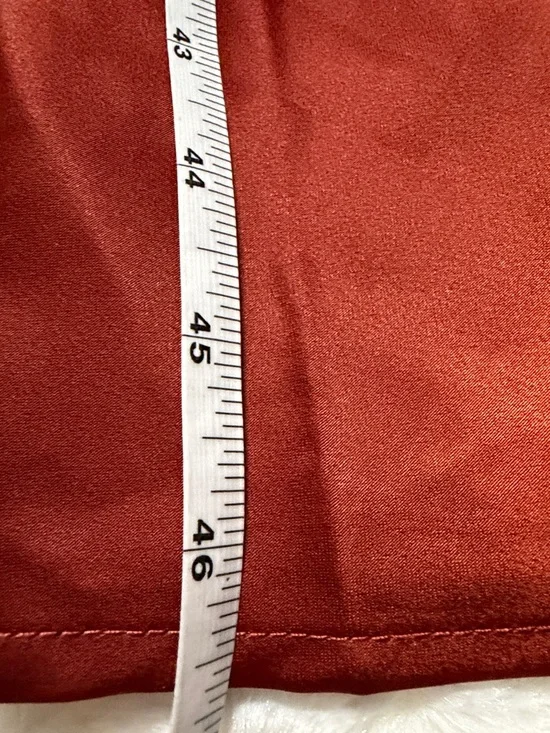 Lulu's Copper Satin Square-Neck Maxi Dress size large NWT - Picture 11 of 12